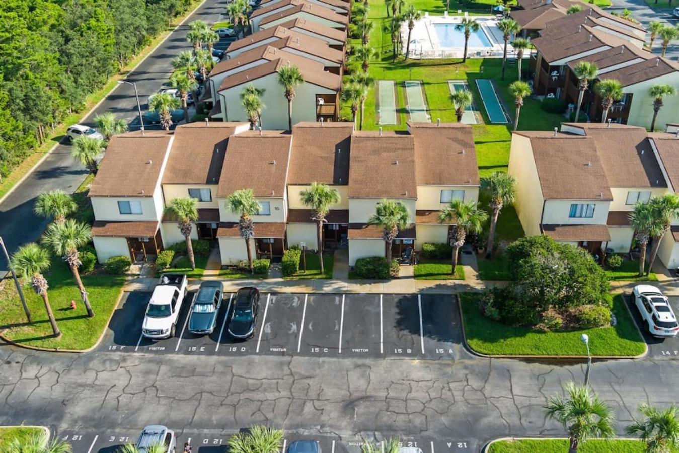 Experience Starlit Nights From Beach Happy'S Balcony Overlooking The Community Pool At Beachwalk Villa Panama City Beach Exterior foto